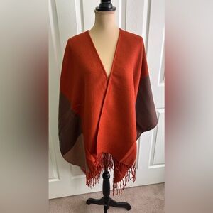 Echo Women's Red and Brown Poncho